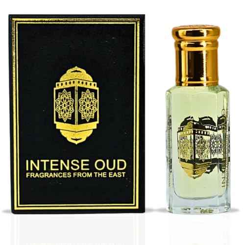 INTENSE OUD Woody Vanilla Long Lasting Arabian Perfume Oils for Women 12ML (0.40 OZ) Concentrated Perfume Oil with Sweet Vanilla, Soft Sandalwood & Rich Oud ? Fragrance Oil in Black Gift Box