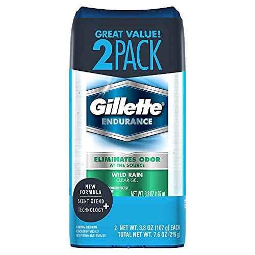 Gillette Clear Gel Antiperspirant & Deodorant, Wild Rain, (total of 6 Twin Pack) (4346073268),2 Count(Pack of 6)