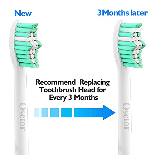Replacement Toothbrush Heads Compatible with Philips sonicare E-Series, Brush Heads for Essence Xtreme Elite Advance and CleanCare Screw-on Electric Toothbrush 7022/66, 6 Pack