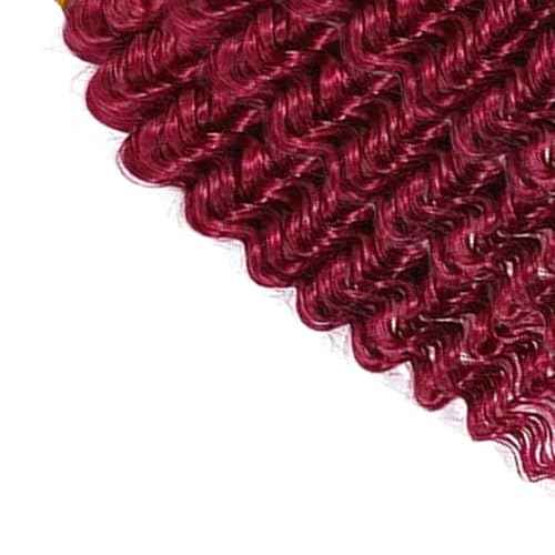 Burgundy Bundles Human Hair 99J Burgundy Deep Wave Bundle 32 inch Unprocessed Virgin Hair Extensions Wine Red Bundles