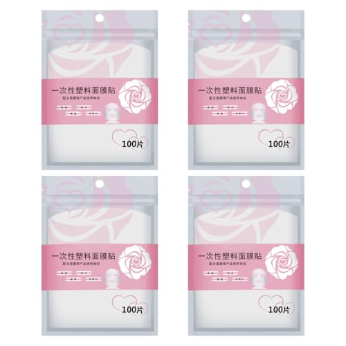 FOMIYES 400pcs Face Mask Paper, DIY Facial Pre-cut Care Film, Natural Disposable Moisture Retention for Girls Women Home Salon Spa Skin Clear