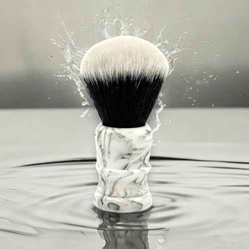 Parker Arctic Storm Ultra-Soft Synthetic Shaving Brush with Stand ? 26?mm Tuxedo Knot for Rich Lather and Luxurious Everyday Shaving