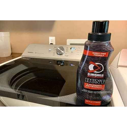 Elimishield Starter Kit: Scent Control for Hunting (Laundry Detergent, Body Foam Sanitizer, Hair and Body Wash, and Spray),BELM0428
