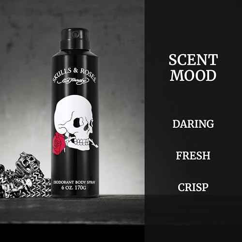 Ed Hardy Skulls & Roses Men's Deodorant & Fragrance Body Spray, 6 oz