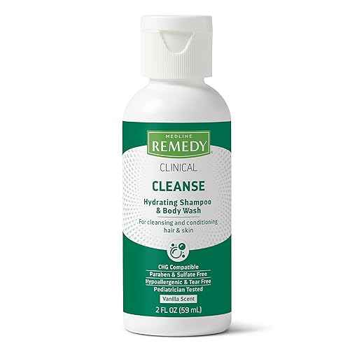 Medline Remedy Clinical Hydrating Shampoo & Body Wash (2 fl oz), 96 Count, Vanilla Scent, Cleanser, No-Rinse, Adults, Kids, Shower Or Bedside, Dimethicone, Sulfate Free