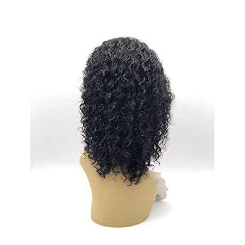 Mayde Beauty Human Hair Invisible Hand-Tied Lace Part Wig Wet N Wavy Deep Curl (NATURAL)