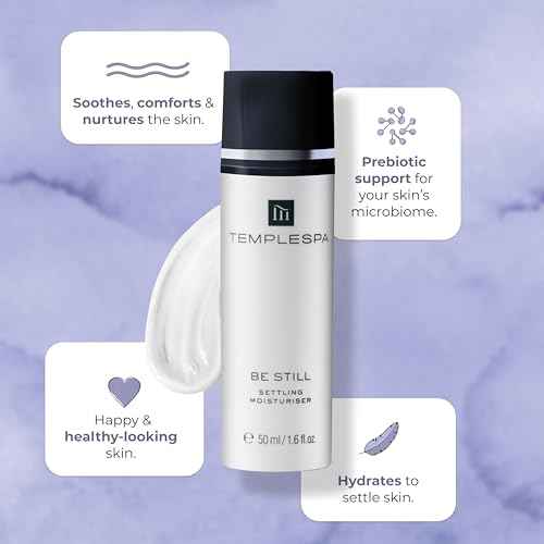 TEMPLESPA | BE STILL | Gentle Facial Moisturizer for Sensitive Skin, Moisturizer to Hydrate, Settle & Soothe, with Vitamins A & E, Natural Ingredients, Cruelty-Free, Vegan, 1.6 fl.oz