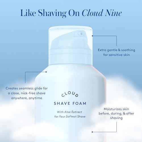 Athena Club Women's Extra Gentle Cloud Shave Foam + 4 Razor Blade Refills, Shaving Gel, Petal Bloom Scent