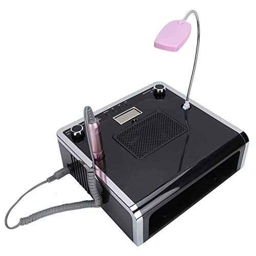 Nail Drill with Curing Lamp, Nail Dust Collector, LED Light, Grinding Machine - 108W 4-In-1 Nail Art Kit for Efficient Nail Polishing and Dust Removal (US Plug)