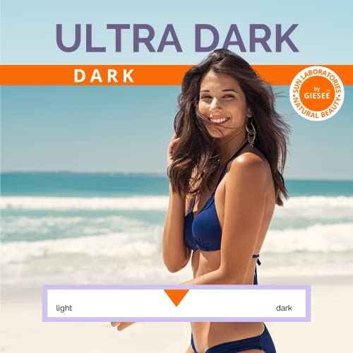 Sun Laboratories By Giesee Ultra Dark Spray Tan Solution 1/2 Gallon - Professional Sunless Tanning Spray for Airbrush Tan, Self Tanner Mist, Sun Tanning Lotion, Fake Tan