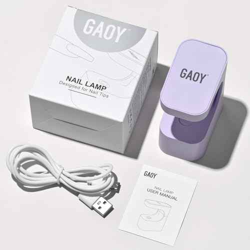 GAOY Mini UV Light for Gel Nails, Small Curing Light with 2 Timers, U-Shaped LED Nail Lamp for Fast Curing, Purple