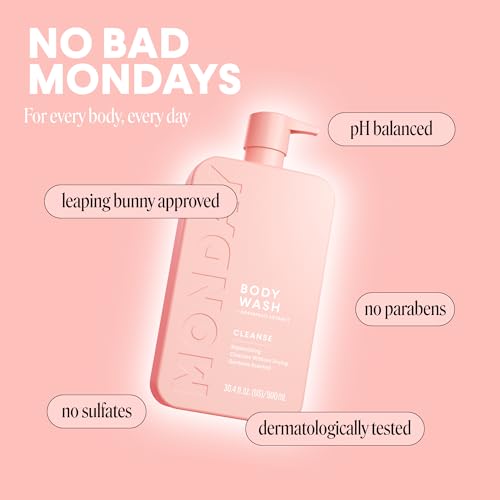 MONDAY HAIRCARE CLEANSE Body Wash with Grapefruit Extract, Hyaluronic Acid, Shea Butter, Coconut Oil for Normal to Oily/Combination Skin 900 mL (Dual Pack)