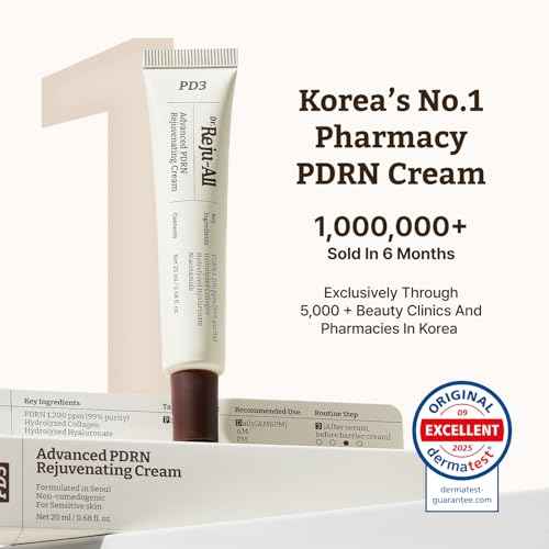 Dr. Reju-All Advanced PDRN Rejuvenating Cream ? 99% Pure Salmon DNA PDRN Face Moisturizer ? Optimal 1200ppm Concentration for Visible Results ? Korean Anti-Aging Skin Care Face Cream - 0.7 Fl Oz