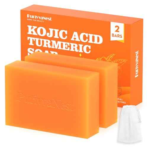 Turmeric Soap Bar Dark Spot Kojic Acid soap Remover for face and body Even Skin Tone, Moisturizing & Nourishing Natural Ingredients£¨2Pack£©