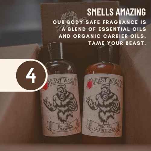 Johnny Slicks Hair Cleaning Kit - Supports Scalp & Hair Hydration - Organic Shampoo & Conditioner - Aloe, Shea Butter & Vitamin E - Rugged Scent - 2 Piece Set