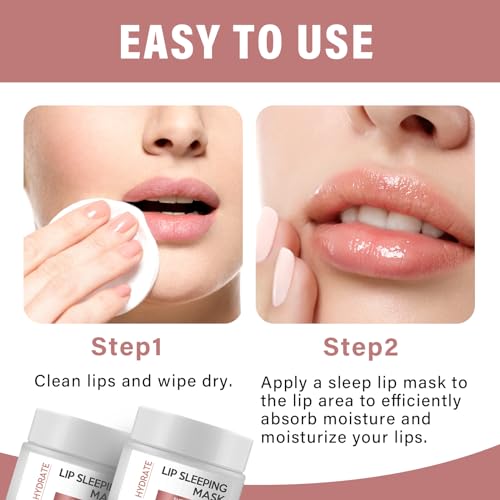 Lip Sleeping Mask for Dry and Chapped Lips, Hydrating Lip Mask, Lip Collagen, Lip Mask Overnight, Lip Mask With Peptide Complex For Lip Wrinkles Repair Overnight Lip Masks