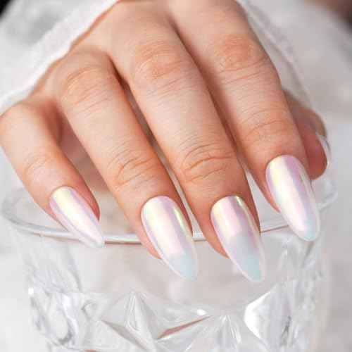 Pretty Diva 0.3g Mermaid Unicorn Chrome Nail Powder, Aurora Iridescent Chrome Powders for Nails, Mermaid Powder for Nails Chrome Mica Powder Manicure Pigment (Unicorn, 0.3g)