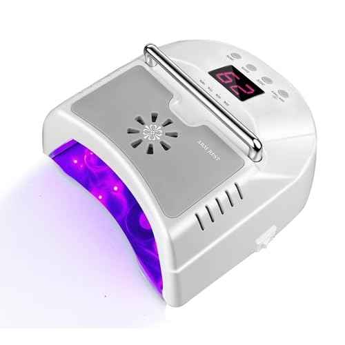 Cordless LED UV Nail Lamp,Professional Uv Llight for Gel Nails,OBEEGOO Nail Dryer for Acrylic Gel,Curling Lamp for Beauty Salon (White)