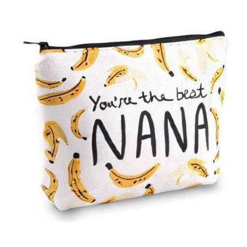 Nana Gift Nana Makeup Bag Grandma Gift Nana Zipper Pouch Funny Nana Makeup Bag Bananas Theme Gift Grandma Cosmetic Bag (Nana Bag)