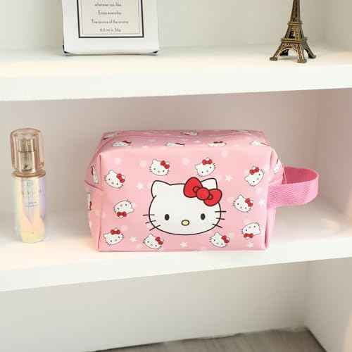 Toiletry Bag & Spa Headband, Cute PU Leather Ttravel Makeup Bag, Soft Makeup Headband for Washing Face, Gifts for Women Girls