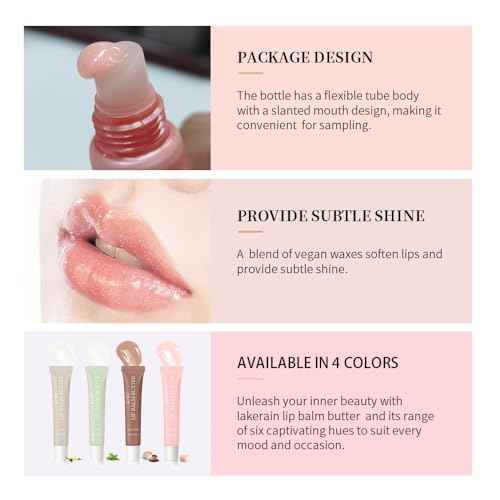 Summer Butter Lip Balm, Moisturizing Hydrating Natural Lip Care, Rich in Nutrients for Soft Smooth Lips (4Colors)