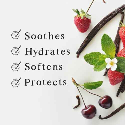 Natural Lip Balm ? Variety Pack - Organic & Natural Ingredients - Beeswax Based Lip Care Chapstick - Great Gift - Farm & Bee - 0.15oz (Pack of 4 - Vanilla Bean/Peppermint/Strawberry/Cherry)
