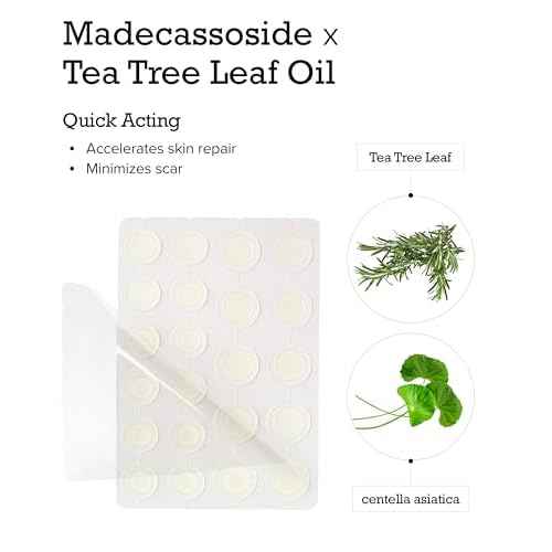 Zit Patches for Face - Invisible Spot Clear Pimple Patches - Fast Acting Thin Hydrocolloid Acne Dots Breakouts Treatment - Stickers Blemish Cover for Makeup Tea Tree, CICA, Madecassoside Waterproof