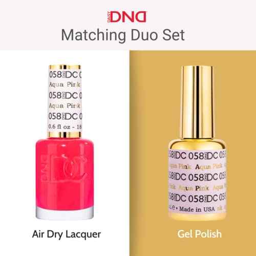 DND DC Gel Polish Set, Sheer Collection, UV Gel Polish and Air Dry Nail Lacquer, Matching Chip-Free Polish Duo, 0.5 Fl Oz Each