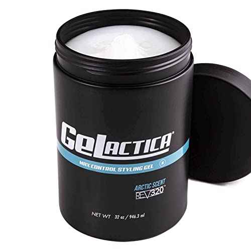 Rev320 Hair Gel for Men ? Alcohol-Free, Strong Hold Styling Gel - Natural Extracts for Long-Lasting Hold and Shine, Slick Back Hair Gel