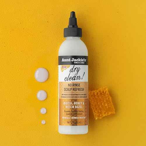 Aunt Jackie's Braid + Twist Collection Dry Clean! No Rinse Scalp Refresh ? Detox and Moisturize Scalp with Witch Hazel, Scalposine, Biotin, and Honey ? 6 fl oz