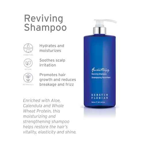 Kerstin Florian Reviving Shampoo | Moisturize & Boost Shine | Aloe and Wheat Protein Detangle & Hydrate Dull Hair | All Hair Types (13.5 fl oz)
