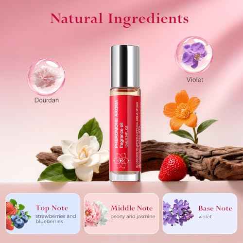 Pheromone Perfume for Women, Women Fragrance Pheromone Cologne Attract Men, Long Lasting Women's Perfume, Roller Ball Design, Portable and Fruity