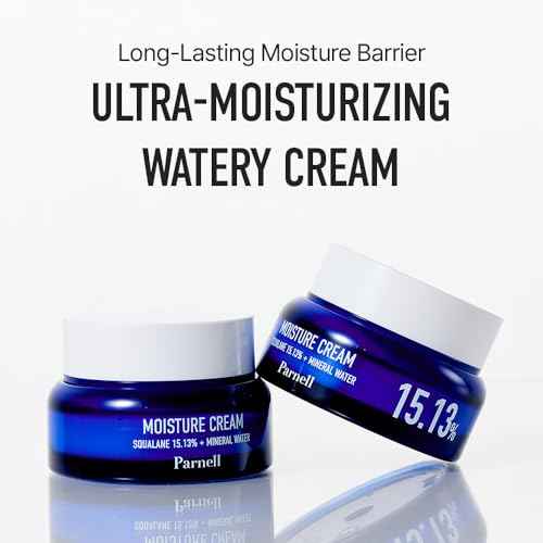 Parnell Squalane 15.13 Mineral Water Moisture Cream, K-Beauty Deep Hydrating Face Moisturizer for Dry, Sensitive Skin (1.69 fl. oz / 50ml)