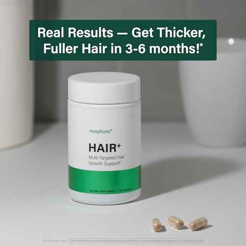 Noophoric Hair Growth Vitamins for Women and Men - Natural Hair Loss Supplement for Fuller Thicker Hair - Hair Skin and Nails Vitamins for Thinning and Shedding, 90 Capsules