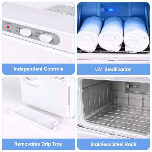 Hot Towel Warmer Cabinet 8L, Medium Capacity Towel Warmers Spa All-Round Heating, Professional Towel Heater for Bathroom, Facials and Salon (White)