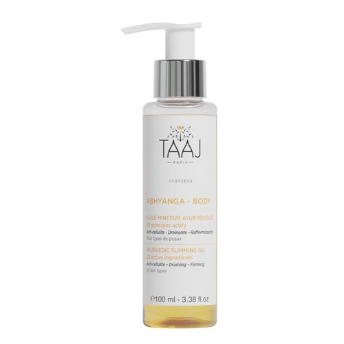 TAAJ | Ayurvedic Slimming Oil – Firming & Anti-Cellulite Treatment | Smooths, Firms & Nourishes Skin | Helps Reduce the Look of Cellulite |Ayurvedic-Inspired Skincare | 97% natural & Vegan | 3.4 fl oz