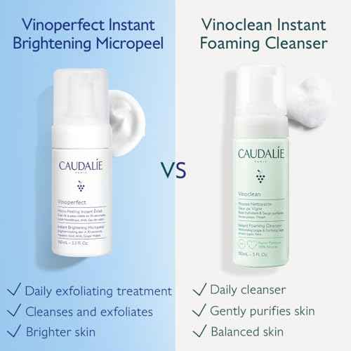 Caudalie Vinoperfect Instant Brightening Mandelic Acid and AHAs Micropeel Foam Cleanser - 100 mL