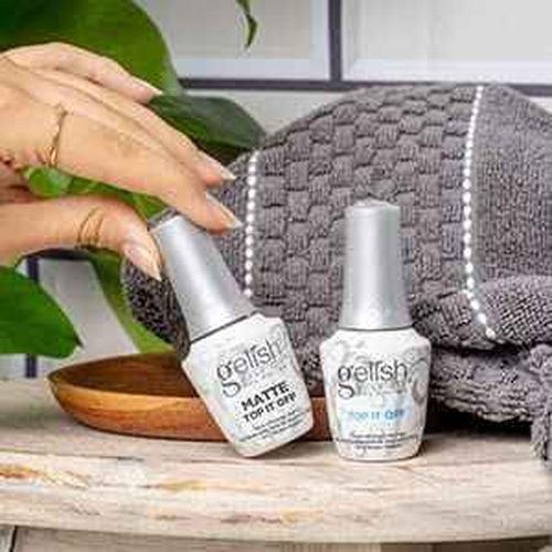 Gelish Matte & Gloss Duo – Premium Matte & Glossy Top Coats for Gel Nails, Clear & Dull Finish, 0.5 oz Each, Long-Lasting, Professional Gel Nail Top Coat Bundle.