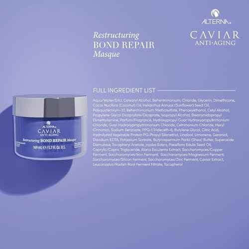 Alterna Caviar Anti-Aging Restructuring Bond Repair Masque, 5.7 Ounce | Strengthens & Protects Damaged Hair , 5.68 Fl Oz (Pack of 1)