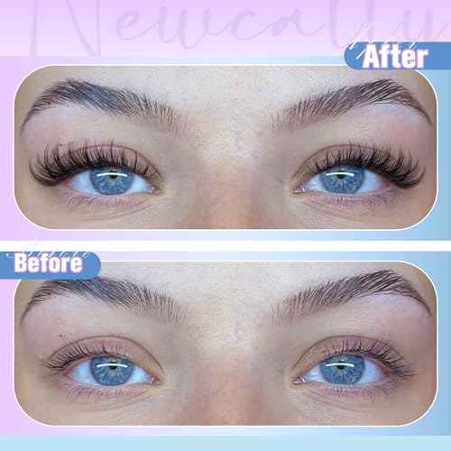 Cluster Lashes Wispy Natural Eyelash Clusters DIY Lash Extension C-curly Cluster Eyelash Extension 10-16MM Individual Lashes Thin Lash Band by Newcally