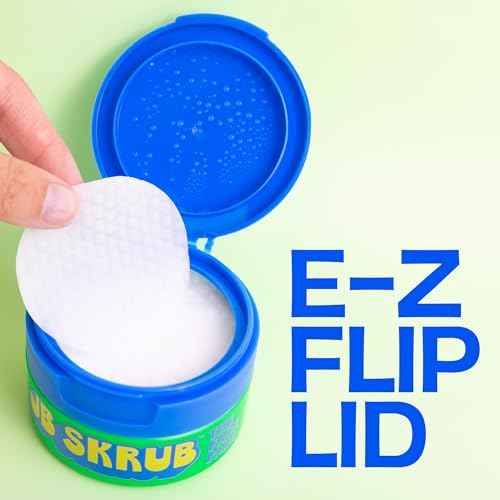 JB SKRUB The Face Pads - Kids, Tween Boys & Teens Acne Cleansing Pads for Cool Confidence - Say Goodbye to Greasy Skin and Hello to Freshness - 40 Cleansing Wipes, 3-Pack