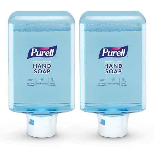 PURELL Antimicrobial Foaming Hand Soap, Light Fragrance, 1200 mL Refill for PURELL ES10 Automatic Soap Dispenser (Pack of 2) ? 8382-02