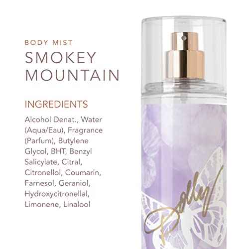Dolly Parton Smoky Mountain Body Mist by Scent Beauty - Perfume for Women - Fruity, Floral and Feminine Fragrance with Notes of Tiger Orchid, Warm Tonka and Cashmere Woods - 8.0 Fl Oz