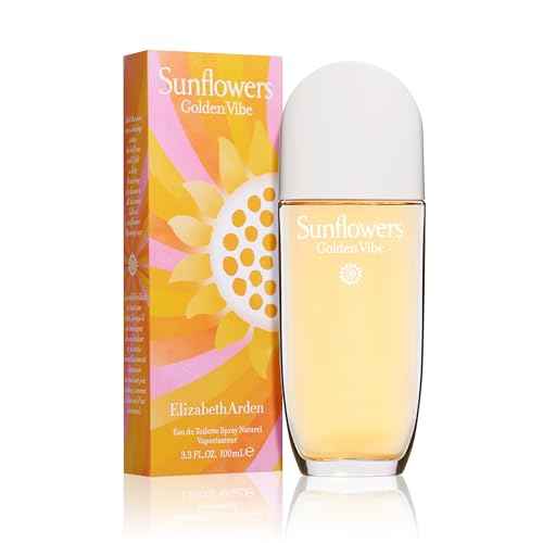 Elizabeth Arden Sunflowers Golden Vibe Women's Perfume, Floral Parfum, Notes of Vanilla, Petit Grain, & Coconut Flower, Eau de Toilette, 3.3 fl oz