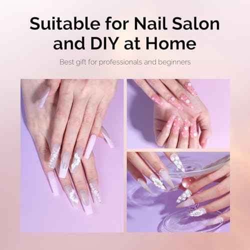 MelodySusie 3Pcs Acrylic Nail Brush Set, Size 8/12/14 for Extension and 3D Carving,DIY Home Salon Manicure Tool, Pink