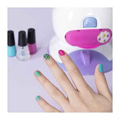 Cool Maker, GO Glam Nail Stamper Deluxe Salon with Dryer for Manicures and Pedicures with 3 Bonus Patterns and 2 Bonus Nail Polishes, Amazon Exclusive