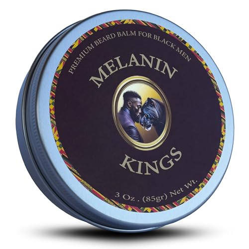 Melanin Kings Beard Balm for Black Men | 3 oz | Ancient African Ingredients | Specialized formula for black men s Kenyan Sandalwood Scent