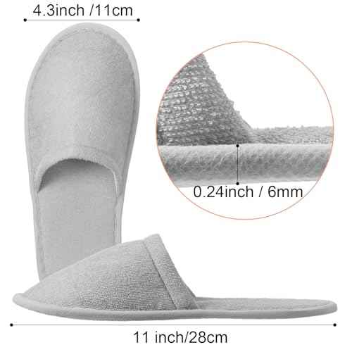 Geyoga 24 Pairs Disposable Slippers for Guests Bulk 2 Size Cotton Hotel Spa House Slippers for Graduation Wedding Party Shoeless Home Travel Individually Wrapped