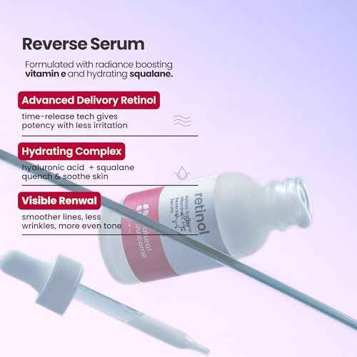 Retinol Serum for Face | Fine Line and Wrinkle Reducer Serum | Nightly Hydrating Facial Serum with Hyaluronic Acid, Vitamin E, Squalane and Aloe Vera | Collagen Enhancer | 1 o