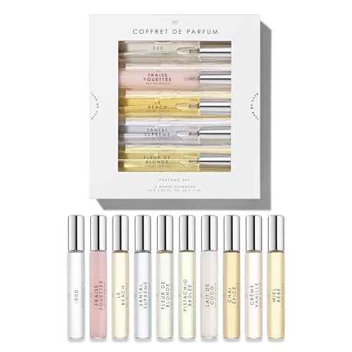 Le Monde Gourmand Coffret de Parfum 2 Box Set - 10 Mini Eau de Parfum Purse Sprays - Travel Perfume Sampler Discovery Gift Set for Woman, Vegan & Cruelty-Free